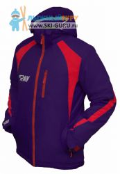 Куртка утеплённая RAY, модель Патриот (Kid), цвет фиолетовый/красный, размер 36 (рост 135-140 см)