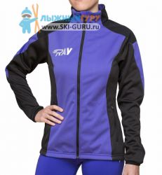 Куртка разминочная RAY, модель Pro Race (Woman), цвет фиолетовый/черный, размер 52 (XXL)