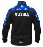 Куртка разминочная RAY, модель Pro Race принт (Man), цвет черный/синий, рисунок Геометрия, размер 58 (4XL)