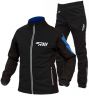 Лыжный разминочный костюм RAY, модель Pro Race (Boy), цвет черный/синий, размер 34 (рост 128-134 см)