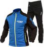 Лыжный разминочный костюм RAY, модель Race (Kid), цвет синий/черный, размер 36 (рост 135-140 см)