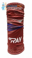 Лыжная труба (баф) Ray, цвет красный, рисунок Флаг РФ, размер универсальный