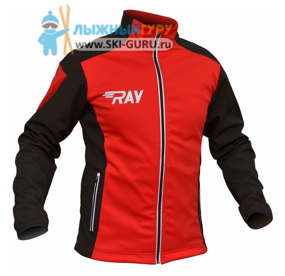 Куртка разминочная RAY, модель Race (Unisex), цвет красный/черный размер 44 (XS)
