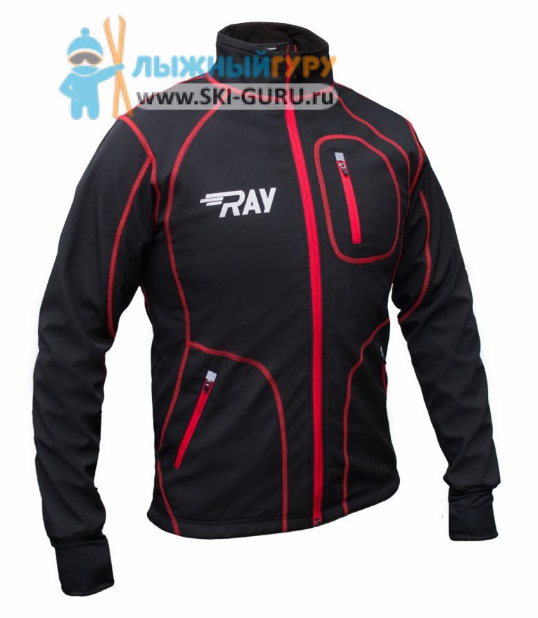 Куртка разминочная RAY, модель Star (Kid), цвет черный/черный, размер 38 (рост 140-146 см)