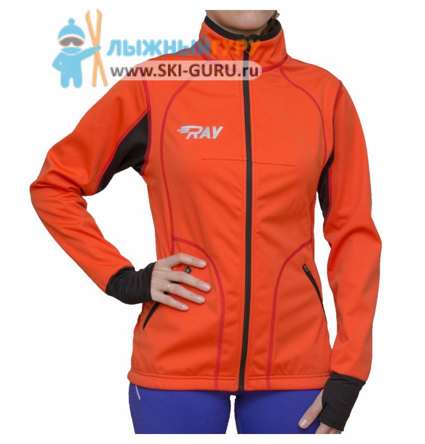 Куртка разминочная RAY, модель Star (Woman), цвет оранжевый/черный, размер 48 (L)