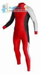 Лыжный гоночный комбинезон RAY, модель Race (Kid), цвет красный/белый/черный, размер 40 (рост 146-152 см)