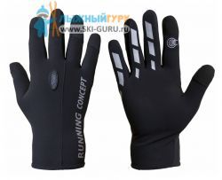 Лыжные перчатки RAY модель Classic, беговые серые размер XL