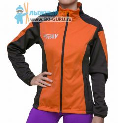 Куртка разминочная RAY, модель Pro Race (Girl), цвет оранжевый/черный, размер 38 (рост 140-146 см)