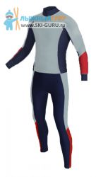 Лыжный гоночный комбинезон RAY, модель Race (Unisex), цвет серый/темно-синий/красный размер 48 (M)