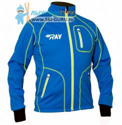 Куртка разминочная RAY, модель Star (Unisex), синий/синий лимонный шов размер 44 (XS)