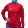 Куртка разминочная RAY, модель Star (Woman), цвет красный/голубой белая молния, размер 48 (L)