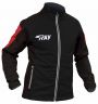 Разминочная куртка RAY WS модели PRO RACE черного цвета с красными вставками