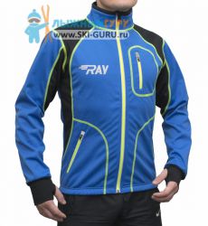 Куртка разминочная RAY, модель Star (Unisex), цвет синий/черный/желтый размер 56 (XXXL)