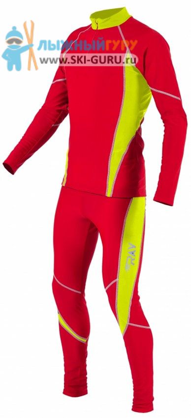 Лыжный гоночный комбинезон RAY, модель Star (Kid), цвет красный/желтый, размер 40 (рост 146-152 см)