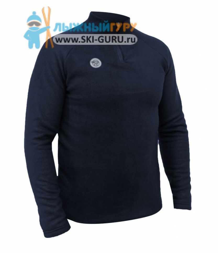 Лонгслив RAY (Men) воротник стойка флис, чёрный, размер 56