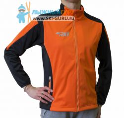 Куртка разминочная RAY, модель Race (Unisex), цвет оранжевый/черный размер 52 (XL)