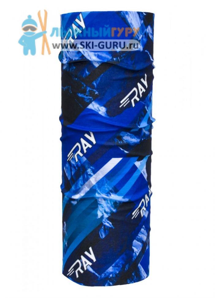 Труба-маска (баф) RAY принт белый горы 2