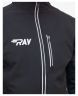 Куртка разминочная RAY WS, модель NEO (Men), на флисе,чёрная, молния светоотр, размер 50
