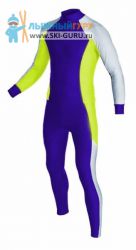 Лыжный гоночный комбинезон RAY, модель Race (Unisex), цвет фиолетовый/серо-синий/желтый размер 48 (M)