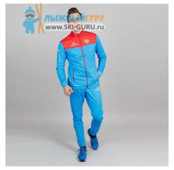 Куртка разминочная Nordski, модель Pro (Man), принт Rus, цвет синий/красный, размер 52 (XL)