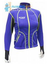 Лыжная разминочная куртка RAY, модель Star (Girl), цвет фиолетовый/черный, размер 38 (рост 140-146 см)