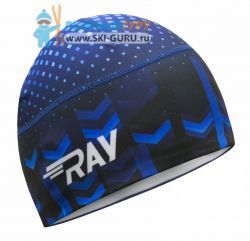 Лыжная шапочка RAY модель RACE материал термо-бифлекс, принт вектор 2 синий, размер L