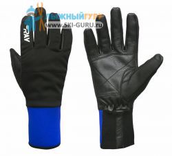 Лыжные перчатки RAY RY-06-801 Blue/Black (голубой/чёрный), размер L(10)