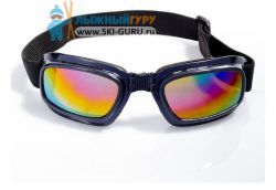Лыжные очки "Koestler" KO-885, линзы радужные, оправа чёрная