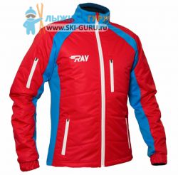 Куртка утеплённая RAY, модель Outdoor (Unisex), цвет красный/синий/белый, размер 52 (XL)