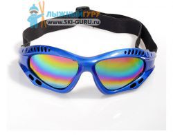 Лыжные очки "Koestler" KO-5155, линзы радужные,оправа синяя