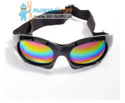 Лыжные очки "Koestler" KO-520, линзы радужные, оправа чёрная