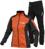Лыжный разминочный костюм RAY, модель Pro Race (Girl), цвет оранжевый/черный, размер 38 (рост 140-146 см)