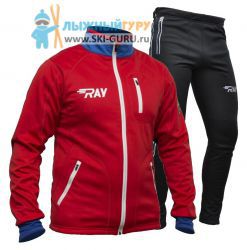 Лыжный костюм RAY, модель Star (Kid), цвет красный/синий белая молния, размер 36 (рост 135-140 см)
