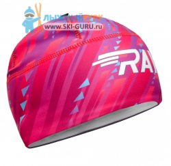 Лыжная шапка Ray, модель Race (Unisex), цвет розовый/фиолетовый, рисунок Flow, размер S