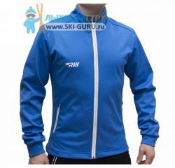 Разминочная куртка RAY, модель Casual (Kid), цвет синий/синий/белый, размер 36 (рост 135-140 см)
